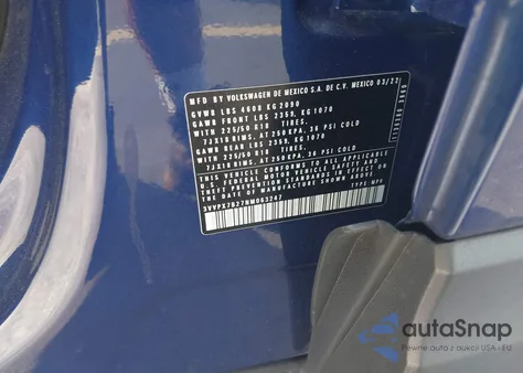 2022 Volkswagen Taos 1.5T Se from USA, damaged, VIN 3VVPX7B27NM063247